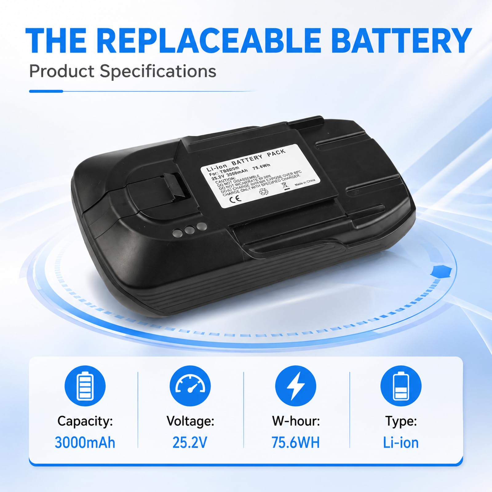 Rowenta X-Force 11.60 - Batteria agli ioni di litio per RH98 TY98 EO98 75,6