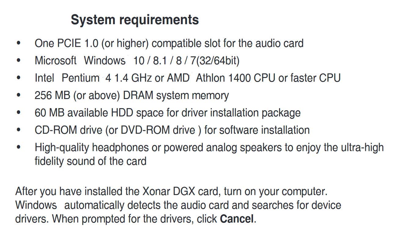 ASUS Xonar DGX PCI-E GX2.5 Audio Engine Sound Cards - Buy Online - 809208