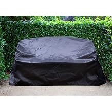 J&C Patio Loveseat Cover Waterproof Outdoor Furniture Covers for Garden Loveseat 3 Seater Black Patio Sofa Cover