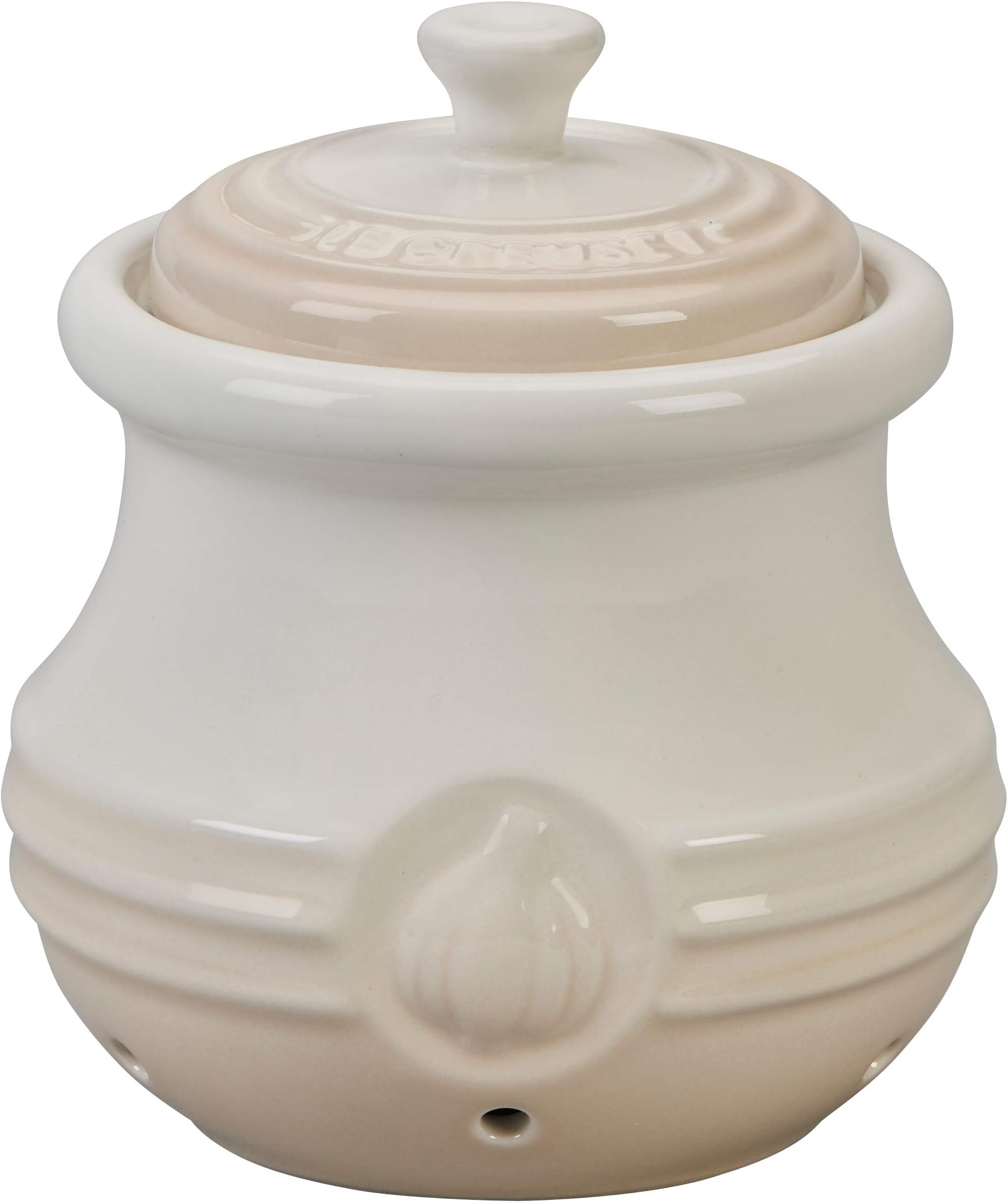 Stoneware Garlic Keeper, Meringue, 70832307160000
