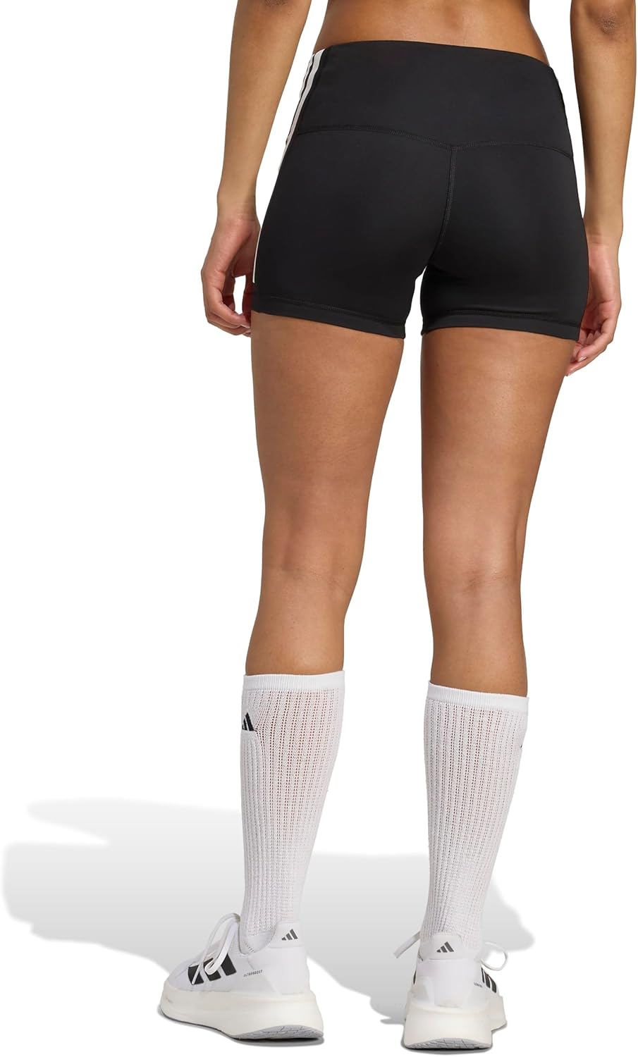 Adidas Womens Volleyball 3-Stripes 4-inch Shorts - Image 3