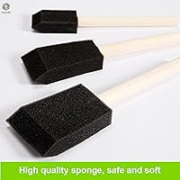 Vista 8 de conda Juego de 25 pinceles de espuma surtidos de diferentes tamaños, juego de pinceles de pintura con mango de madera