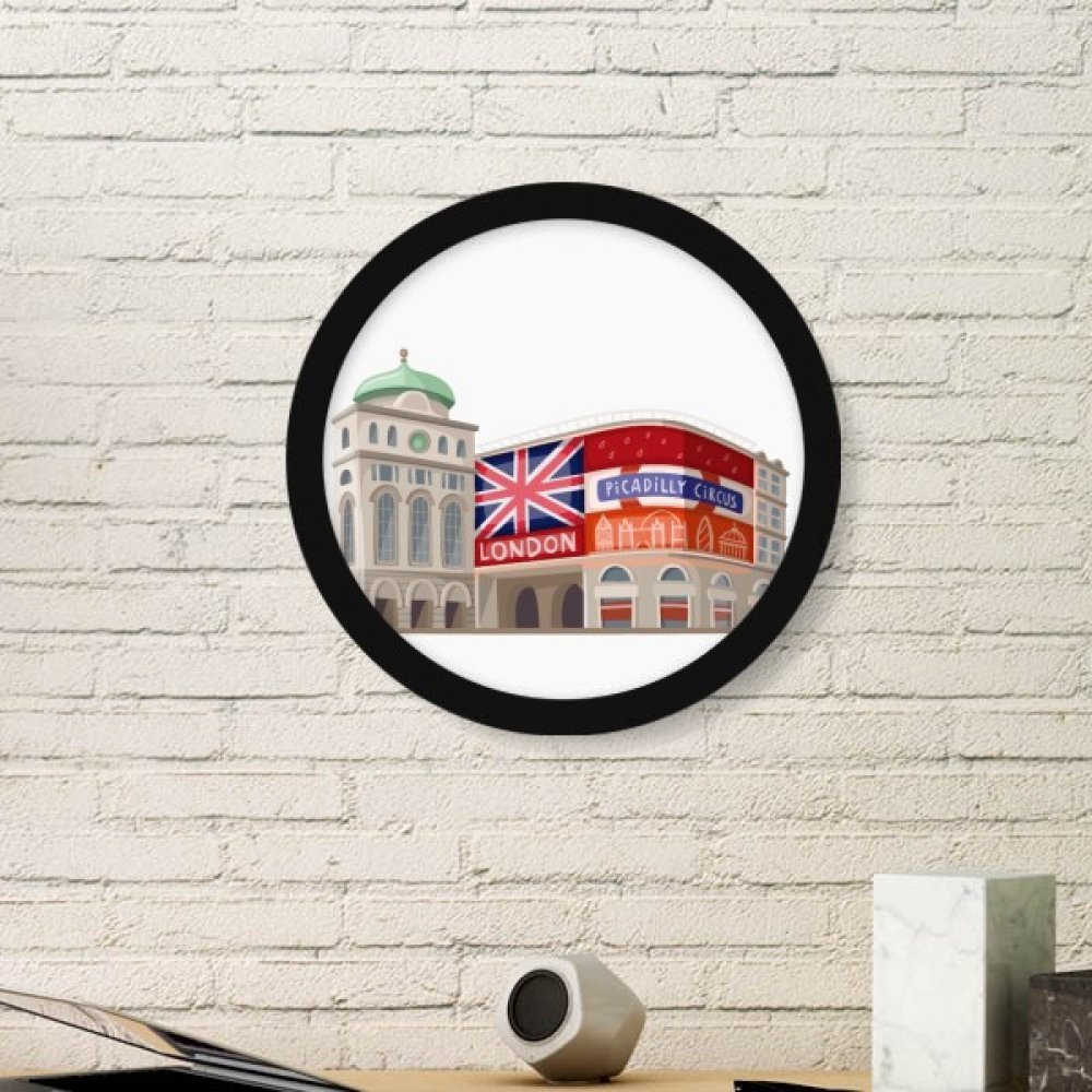 Cadre photo rond Londres peinture d'architecture stickers muraux noirs pour décoration de maison