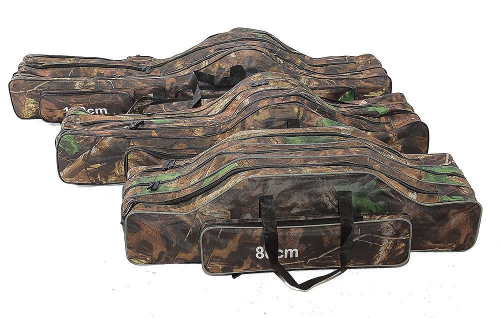 KANANA Angeltasche Rutentasche Rutenfutteral Angelkoffer Anglertasche Tasche (3fach)