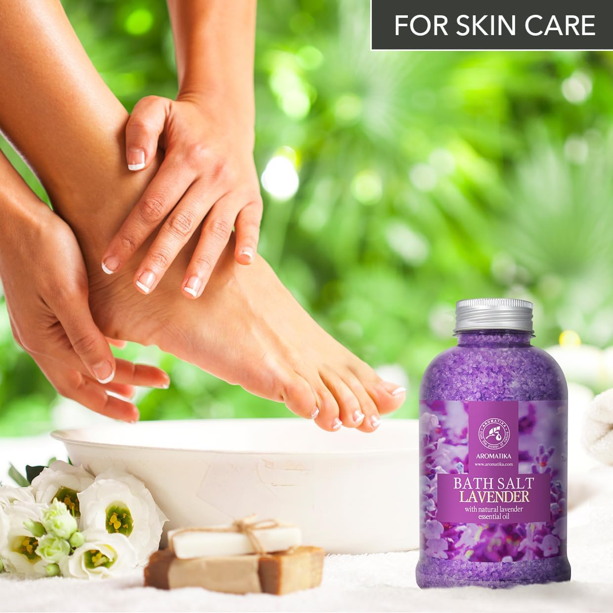 Lavender Bath Salt With Natural Essential Oil 21.16 Oz - Lavanda Salt 600g - Aromatherapy Salts for Relaxation - Image 7