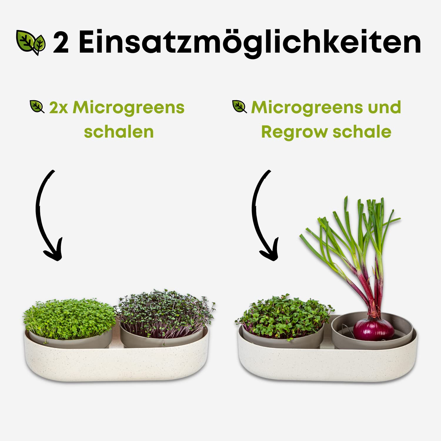 Urbalive Ciotola Per Germogli 16cm - Con Design Scolapasta E Miscela Di Caffè - Per Microgreens E Semi - Foto 6