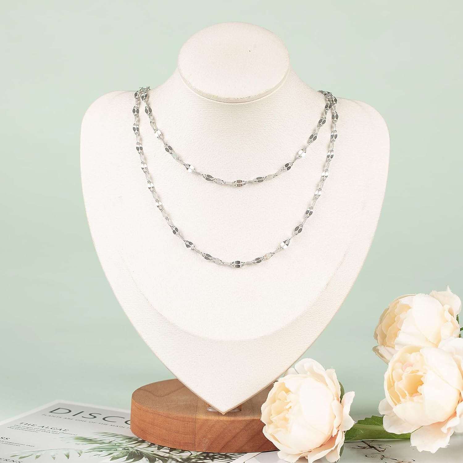UMAOKANG 5 Meters Stainless Steel Chain for Jewelry Making Lip Cable Link Chain Women Necklace Bracelet DIY Jewelry Supplies Findings
