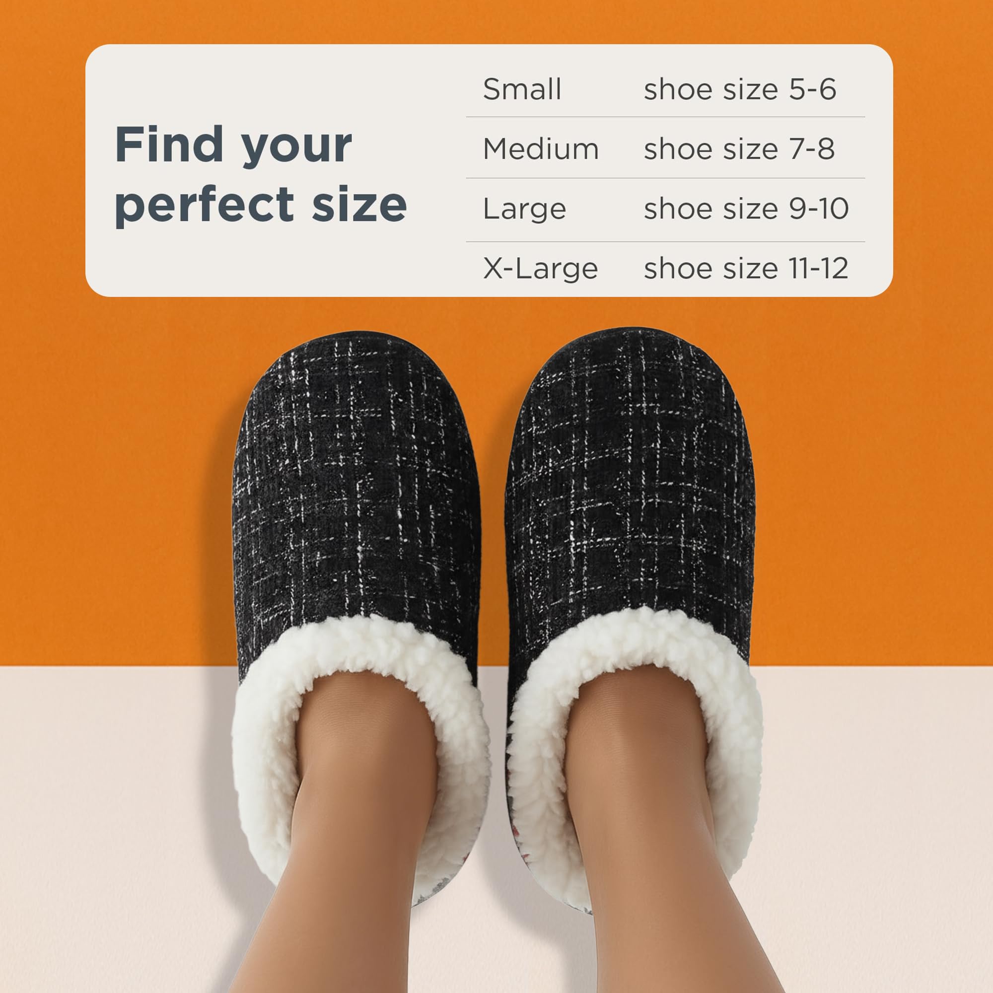 Snoozies Glitzernde Tweed-Hausschuhe für Damen mit Sherpa-Futter, Memory-Schaum-Hausschuhe, rutschfeste Sohle