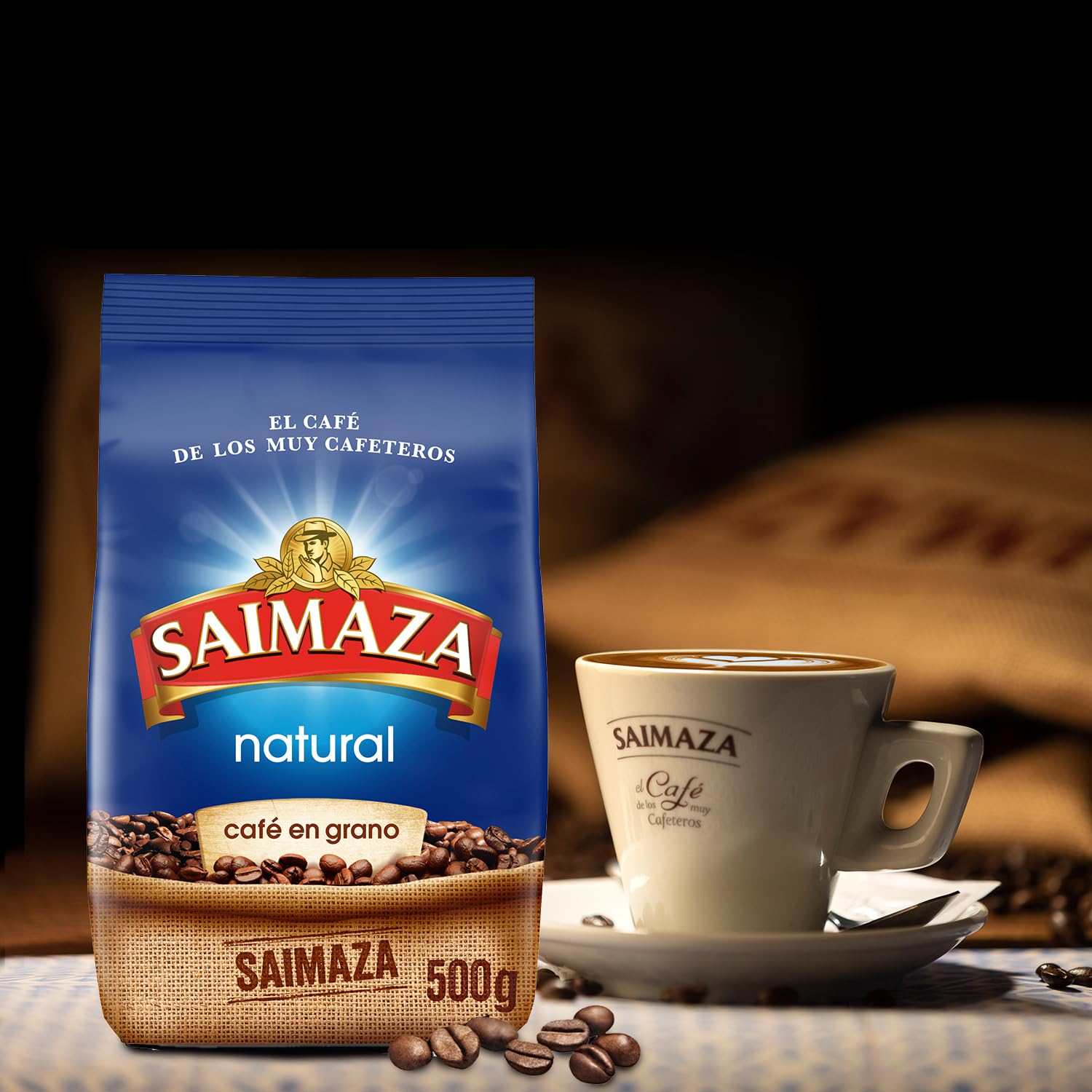 Saimaza Café en Grano 100% Natural, 500 g