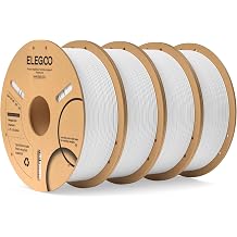 ELEGOO PLA Filament 1.75 mm 3D Printer Filament PLA White 4 kg