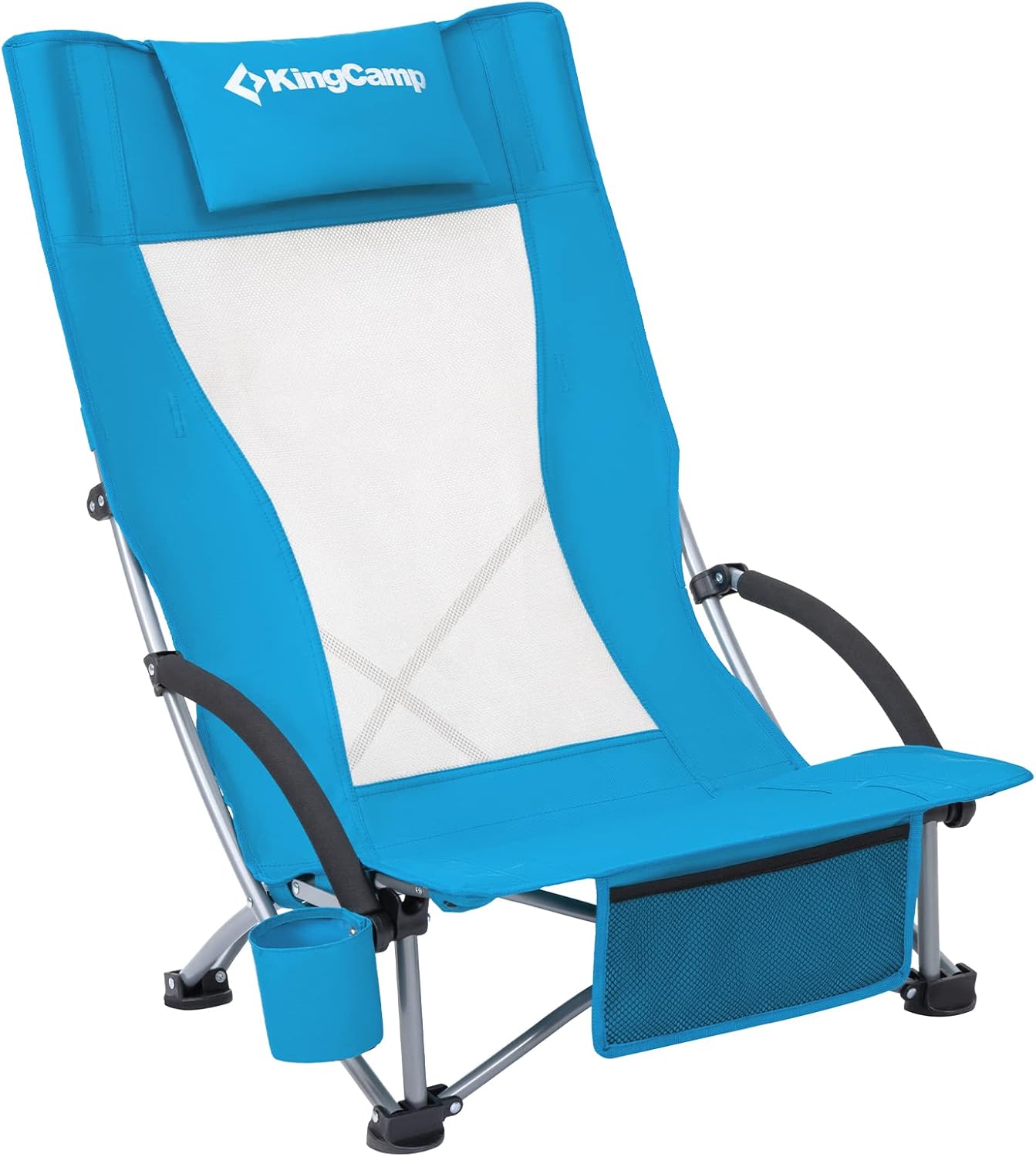 KingCamp High Back Low Seat Folding Beach Chair