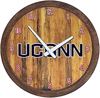 Vista 153 de The Fan-Brand NCAA Oklahoma Sooners: Faux Barrel Top Wall Clock Sports Team Bar Sign Décor - Home Man Cave, Party Decoration - Made On Demand
