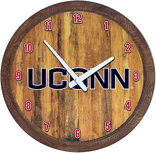 Miniatura 153 de The Fan-Brand NCAA Oklahoma Sooners: Faux Barrel Top Wall Clock Sports Team Bar Sign Décor - Home Man Cave, Party Decoration - Made On Demand