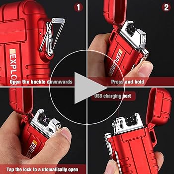 EzLife Waterproof Flameless Electric Dual Arc Plasma Beam Lighter