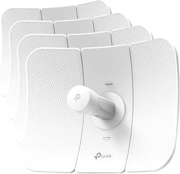 TP-Link CPE710 5GHz AC867 Long-Range Gigabit Outdoor CPE for PtP and PtMP Transmission 23dBi, Passive Powered, Free Injector, Pharos Control (Pack of 4)
