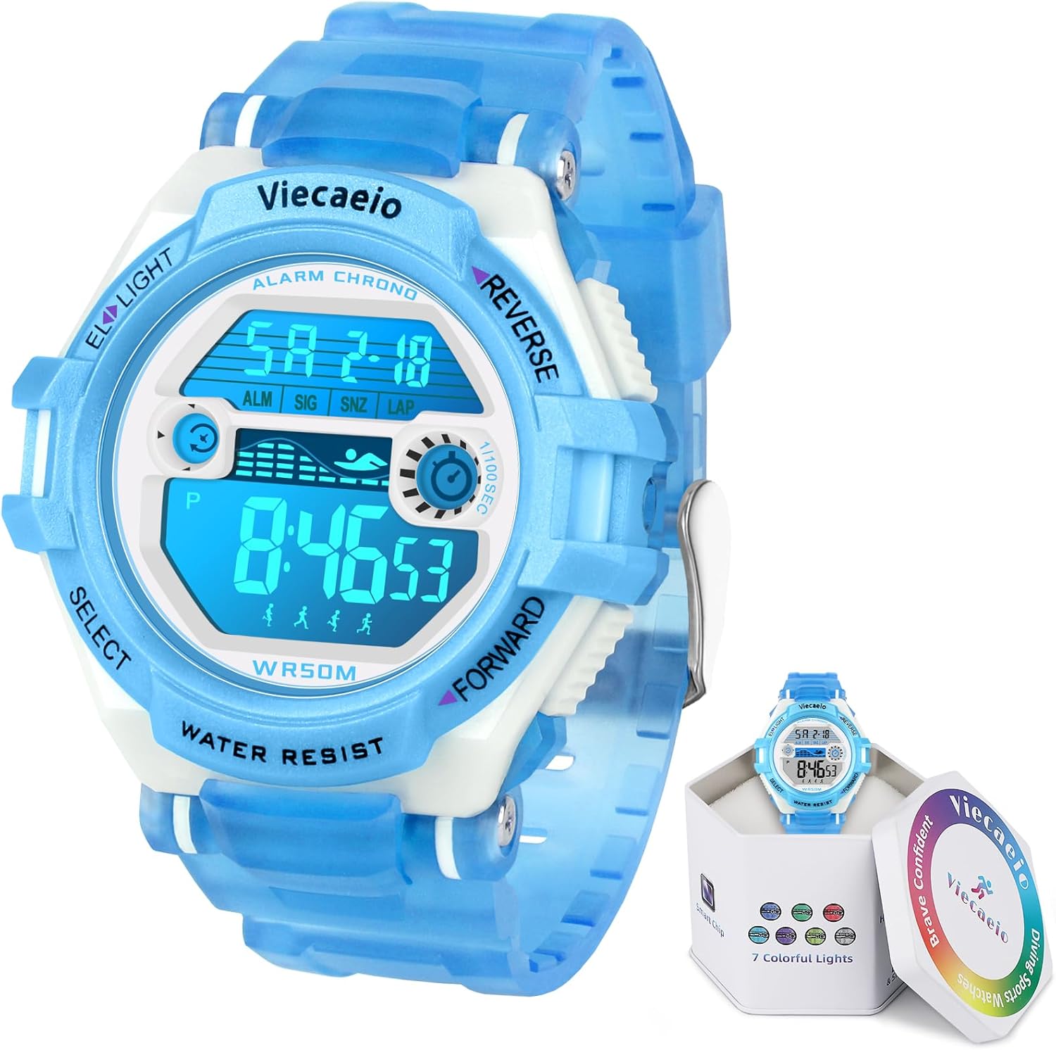 Kids Watches Digital Sport for Boys Girls Outdoor Waterproof Watches with Alarm Stopwatch Colorful Child Wrist Watch Ages 5-17