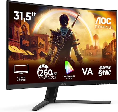 AOC Gaming Moniteur Incurvé, C32G42ZE 31.5 Pouce 260Hz, V…