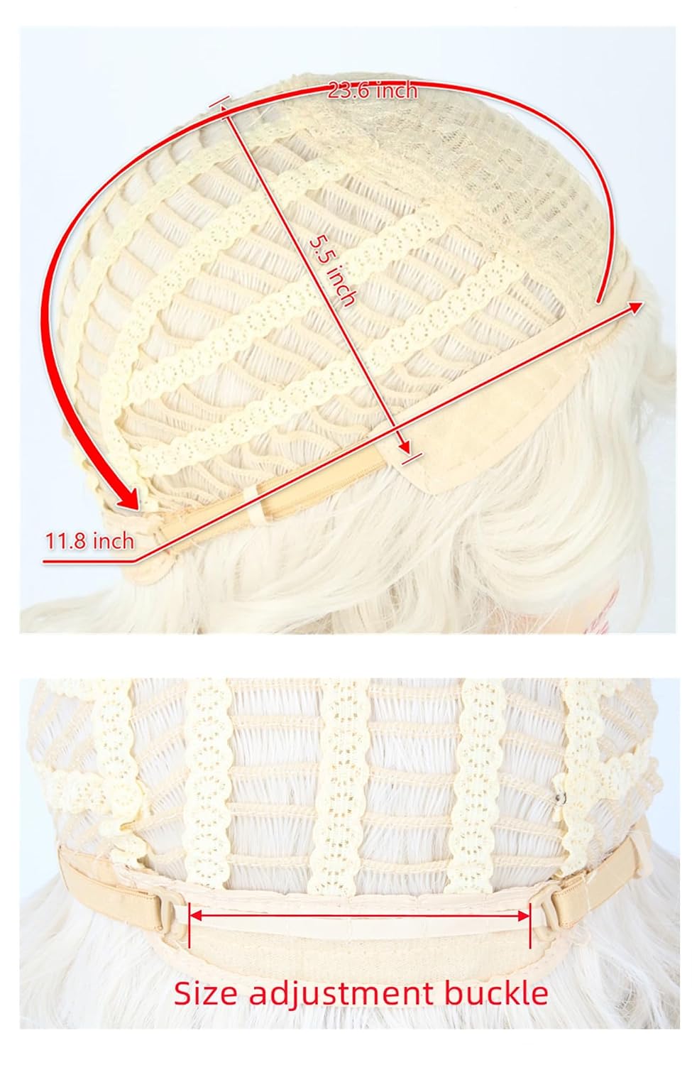 Topcosplay Cosplay Wig Blonde+6 Hairpins Long Braid Hair Halloween Costume Princess Wigs