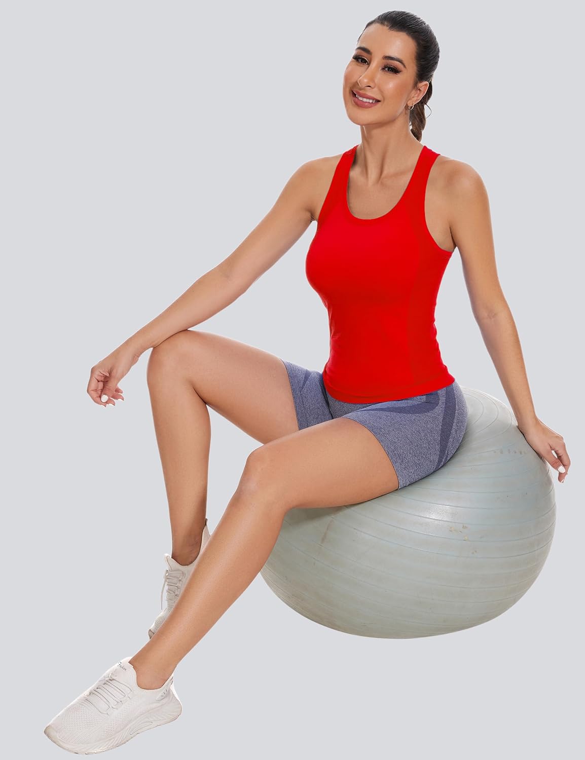 MathCat Workout Tank Tops for women Racerback Tank tops Seamless Gym Tops Sleeveless Athletic Yoga Running Shirts - Image 5