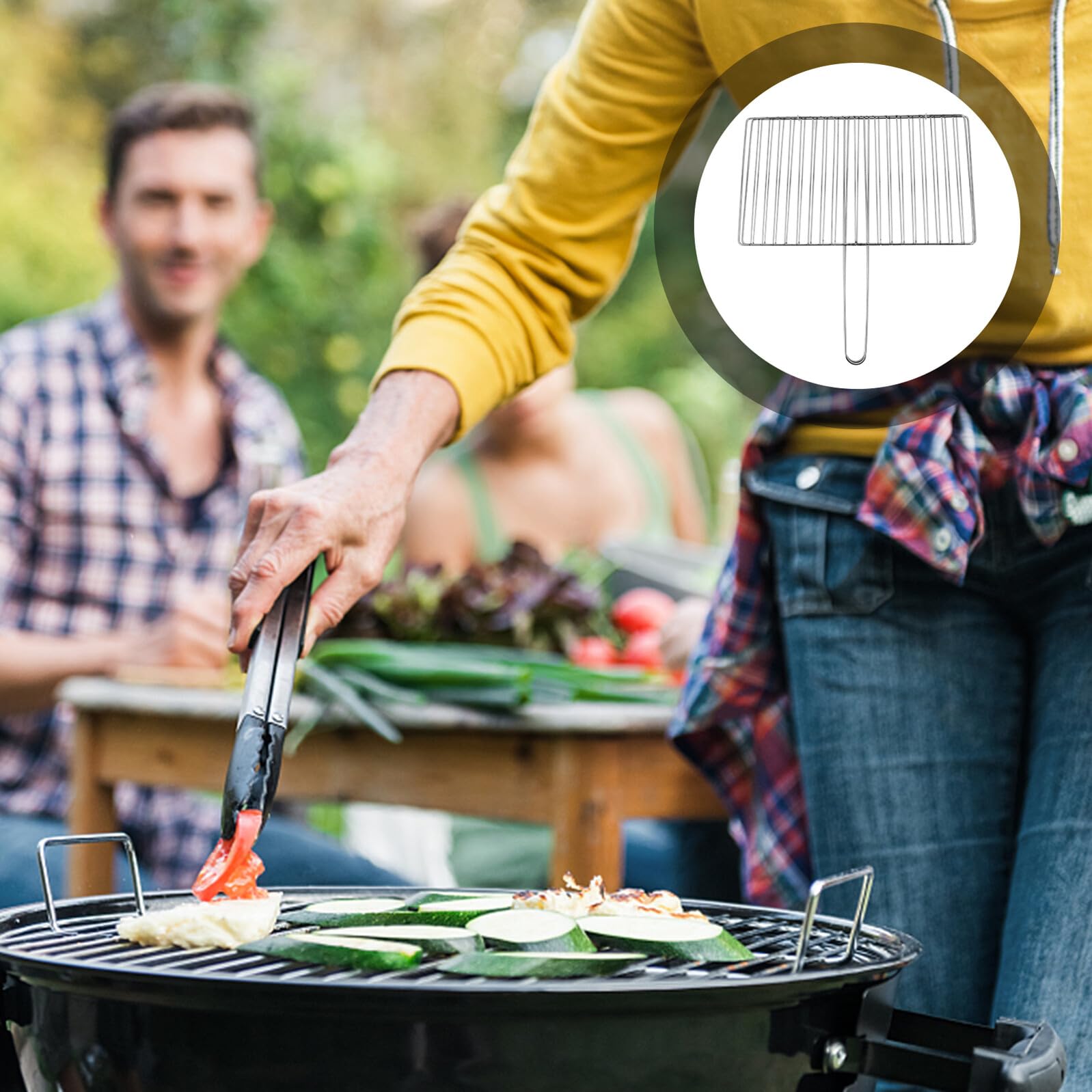 Cestello Grill per Pesce in Acciaio Inox per Barbecue Esterno