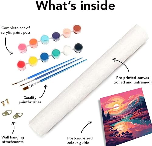 Miniatura 5 de KYOQFVN Paquete de 4 pinturas por números para lienzo para adultos, kits de pintura de gato por números para principiantes, pintura al óleo acrílica