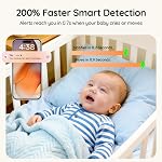 BOIFUN 2K Baby Monitor with 2 Cameras, Smartphone App, Wi-Fi Cameras,5-inch Display, Motion Tracking, Encrypted Connection, Night Vision, Long-Range 2-Way Talk, Temp Sensor