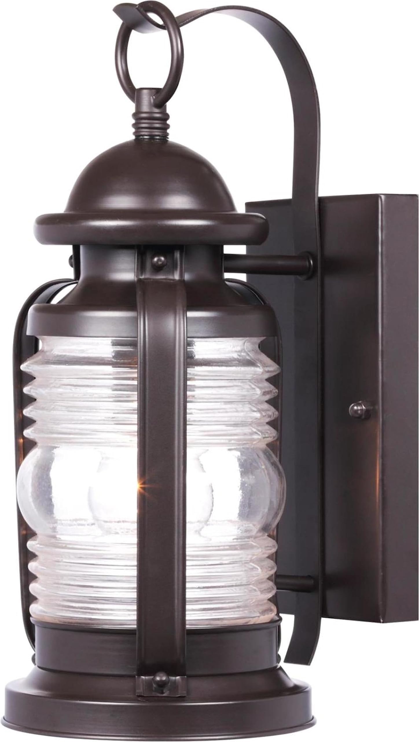 3424017 6230100 Weatherby One-Light Outdoor Wall Fixture, Weathered Bronze Finish with Clear Glass, 1 Pack