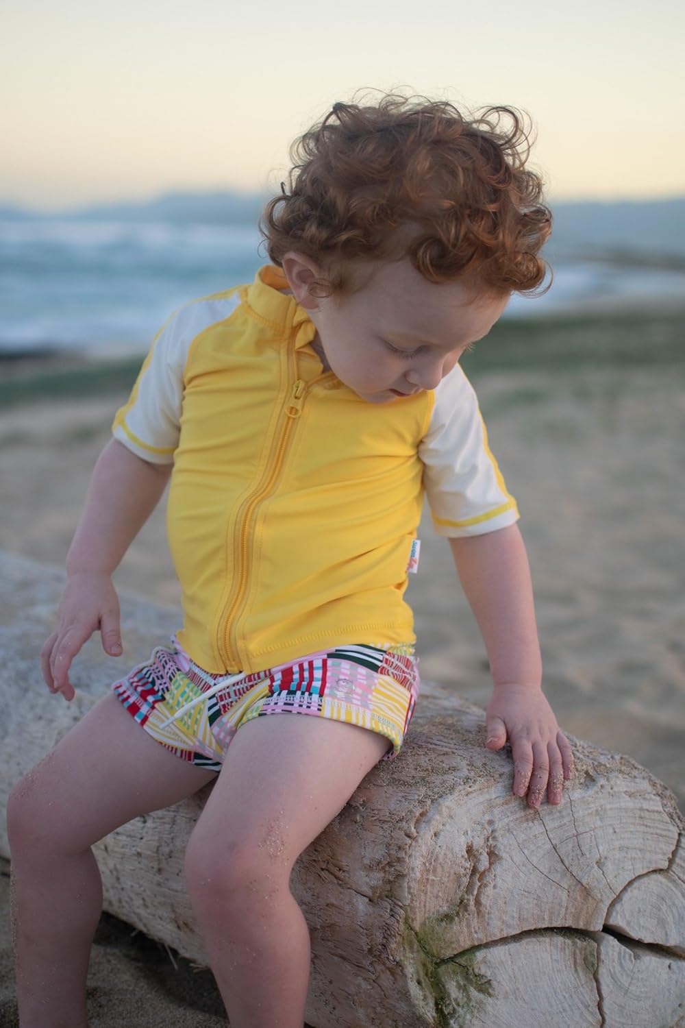 SwimZip Kids' Short Sleeve Rash Guard + Euro Shorties UPF 50+ Swimsuit Set - Image 2