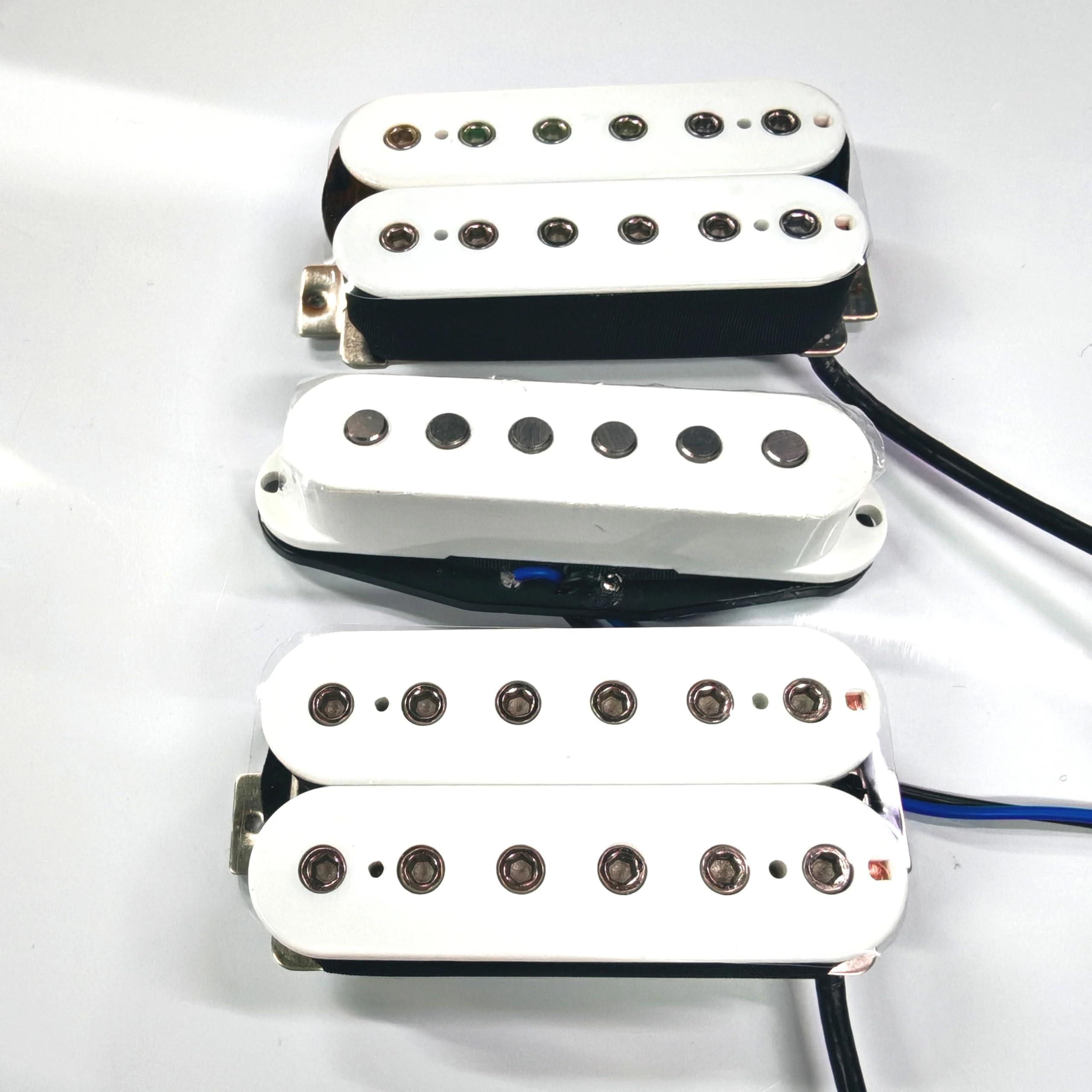 3 Stücke Humbucker + Single Coil Pickup Weiß Alnico 5 Gitarre Pickups Set for HSH