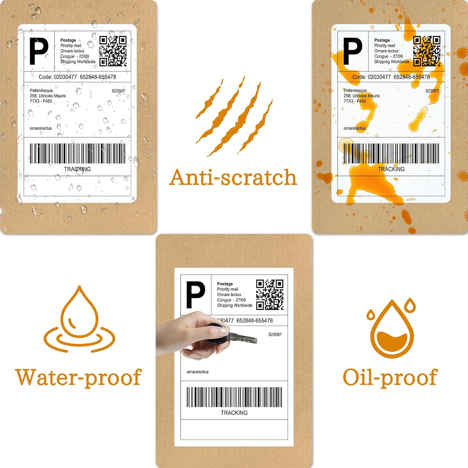 4 x 6 Fanfold Thermal Shipping Labels, 100 Labels Thermal Shipping Labels for FedEx Shipping Label, Compatible with JADENS,iDPRT, Munbyn Printers. - Image 3