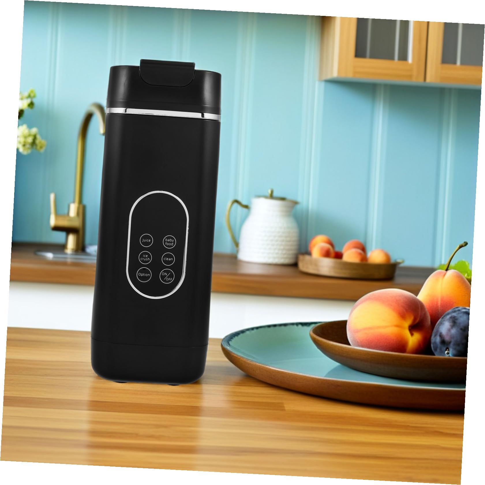 ABOOFAN Frullatore Portatile 420ml con 12 Lame in Plastico, Ricaricabile USB Type-c, Potente 50w per Spremitura Elettrica e Triturazione Ghiaccio, per Smoothie e Proteine