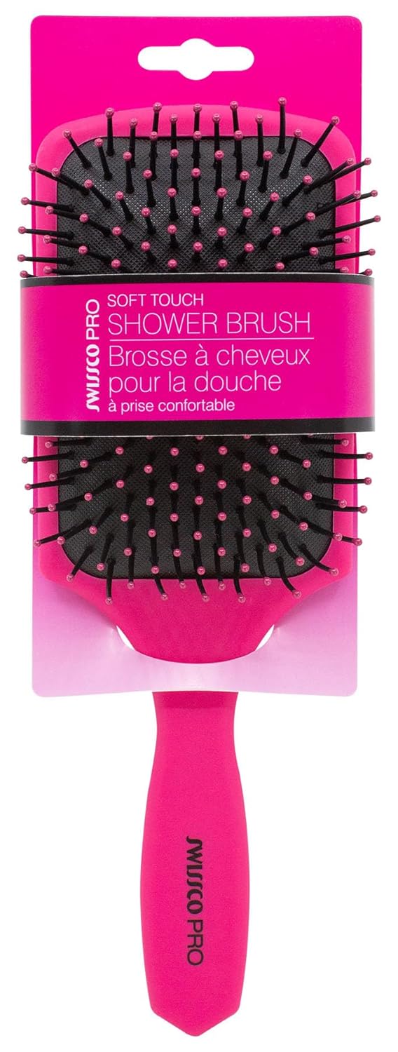 Swissco Soft Touch Paddle Shower Hair Brush (Pale Purple Lavender)