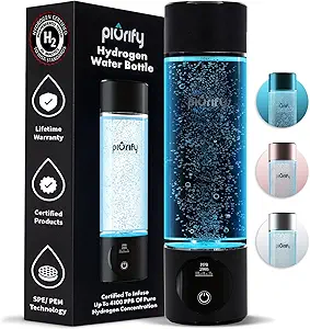 Portable Hydrogen Water Bottle Generator with 4100+ PPB concentration providing on-the-go hydrogen water benefits for energy and performance