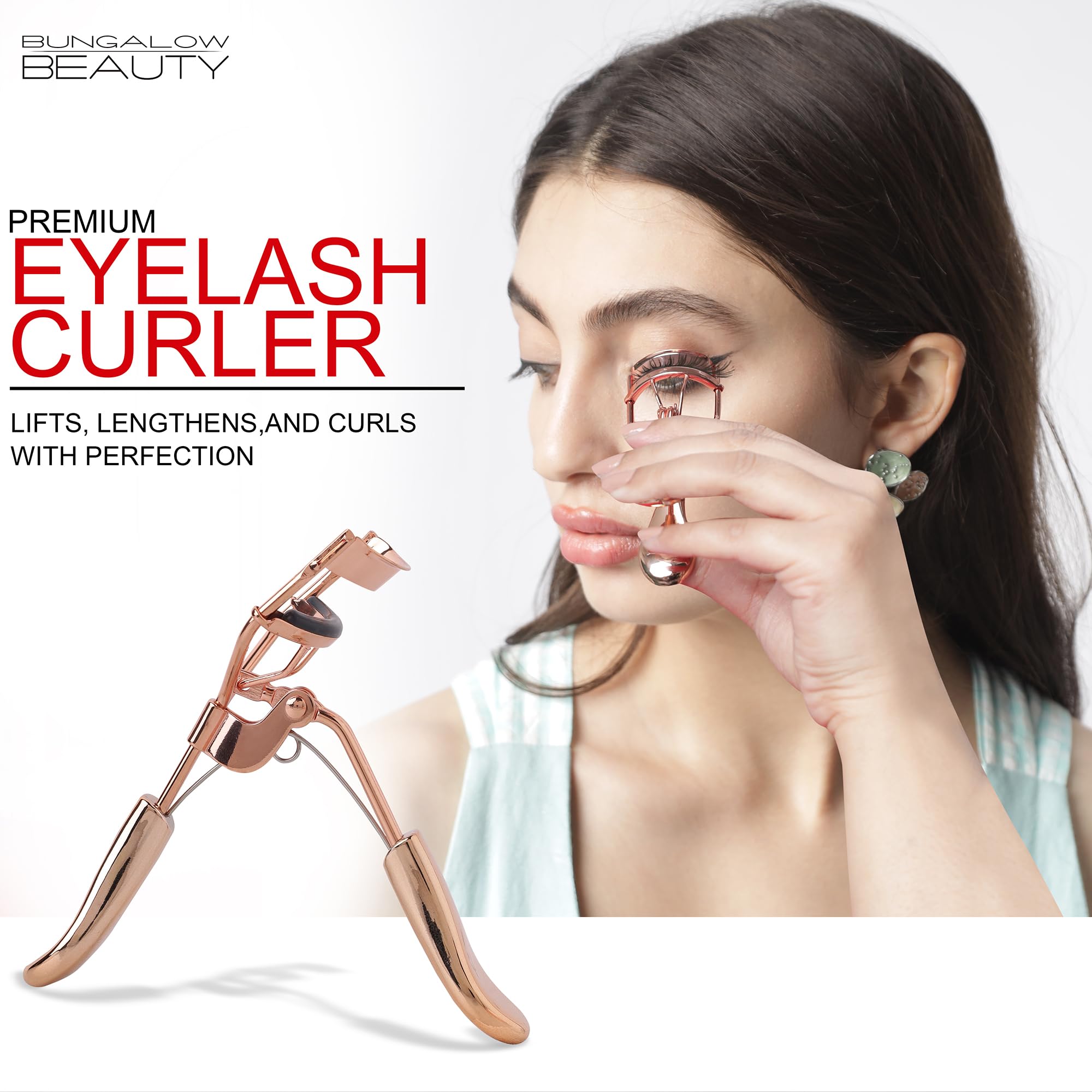 BUNGALOW BEAUTY Professional Quality Eyelash Curler for Women, Easy to Use, Safe and Effective, California Proposition 65 listed - Lead free | Cadmium Free | Phthalates Free 2
