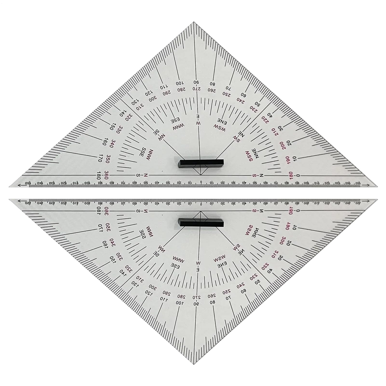 Zeichenwerkzeuge, 2-teiliger Acryl-Architektur-Schiffsmaßstab, 300 mm Seekartenplotter