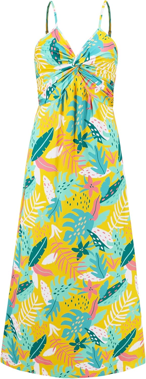 Sexy Women Summer Dresses Casual Sleeveless Maxi Dresses Cute Floral Long Dress Wedding Guest Dress