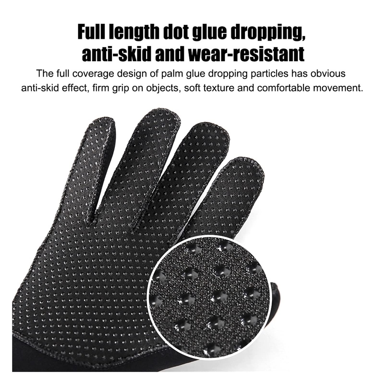 Guanti Da Immersione 5MM 3MM Guanti da nuoto in neoprene antiscivolo Antigraffio Guanti invernali for tenere al caldo Guanti di protezione for pugnalate di meduse Ampia Gamma Di Applicazioni(5MM Swimm