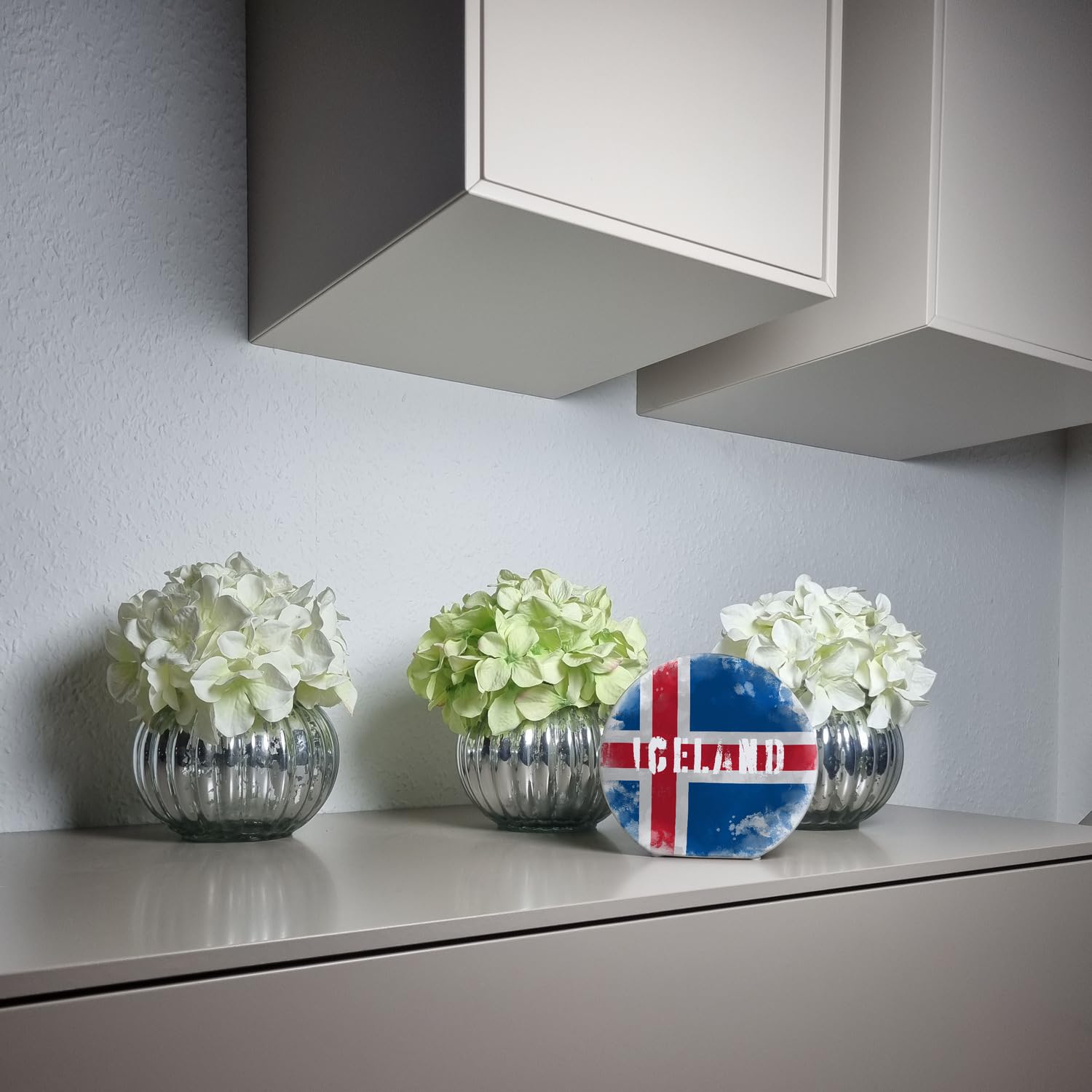 Island Spardose Aus Holz – Sparbüchse Mit Isländischer Flagge Im Used Look Für Reise-Fans