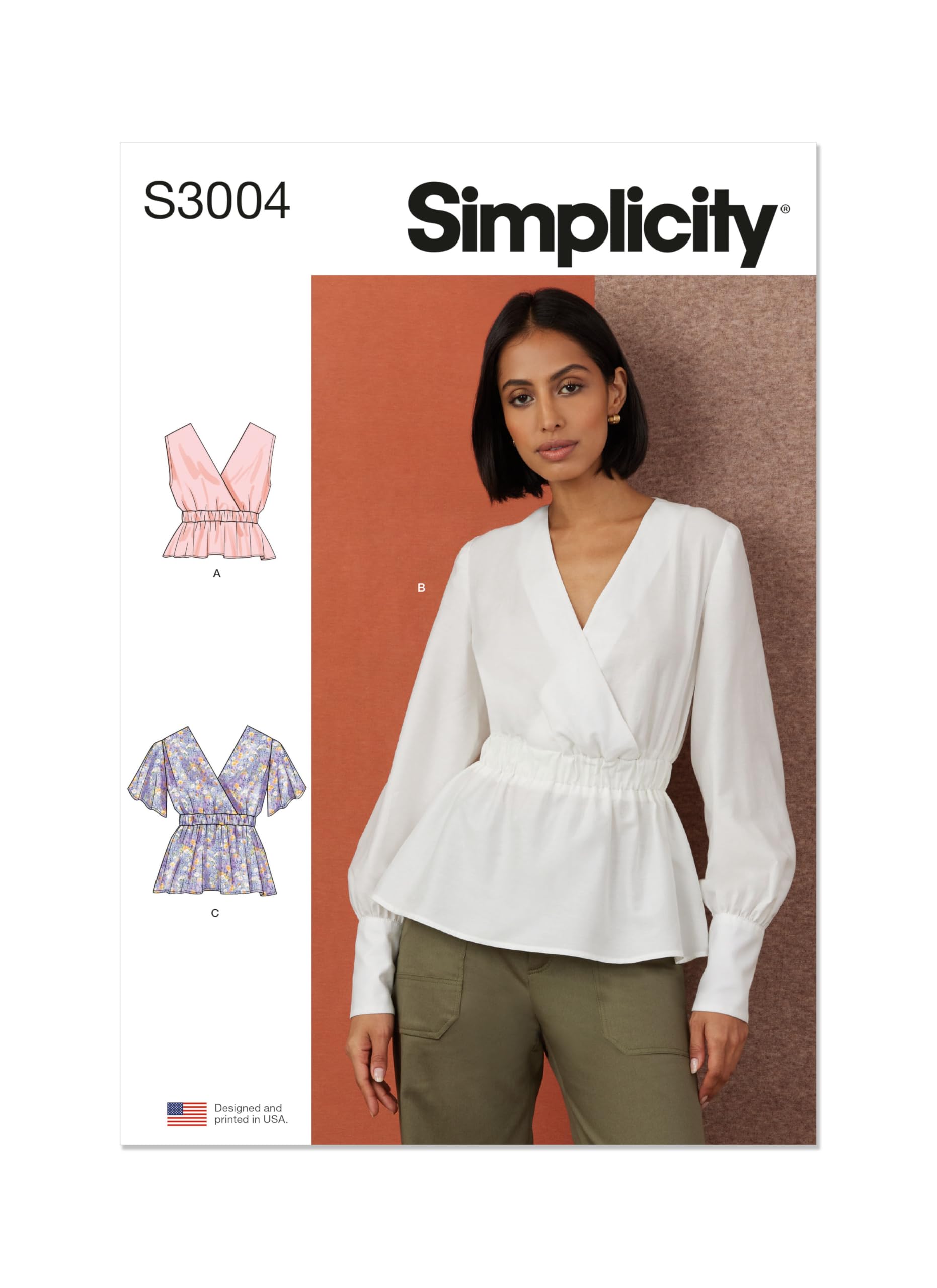 Patron de couture Haut femme grande taille manches longues SIMPLICITY SS3004U5 44-52