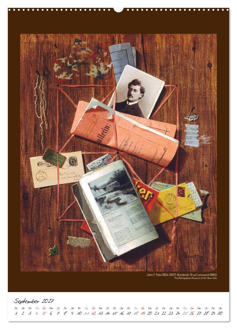 Trompe-l'œil - Die Kunst der Illusion. Kunstkalender (hochwertiger Premium Wandkalender 2027 DIN A2 hoch), Kunstdruck in Hochglanz: Raffinierte ... Harnett-Peto-Haberle (CALVENDO Kunst)
