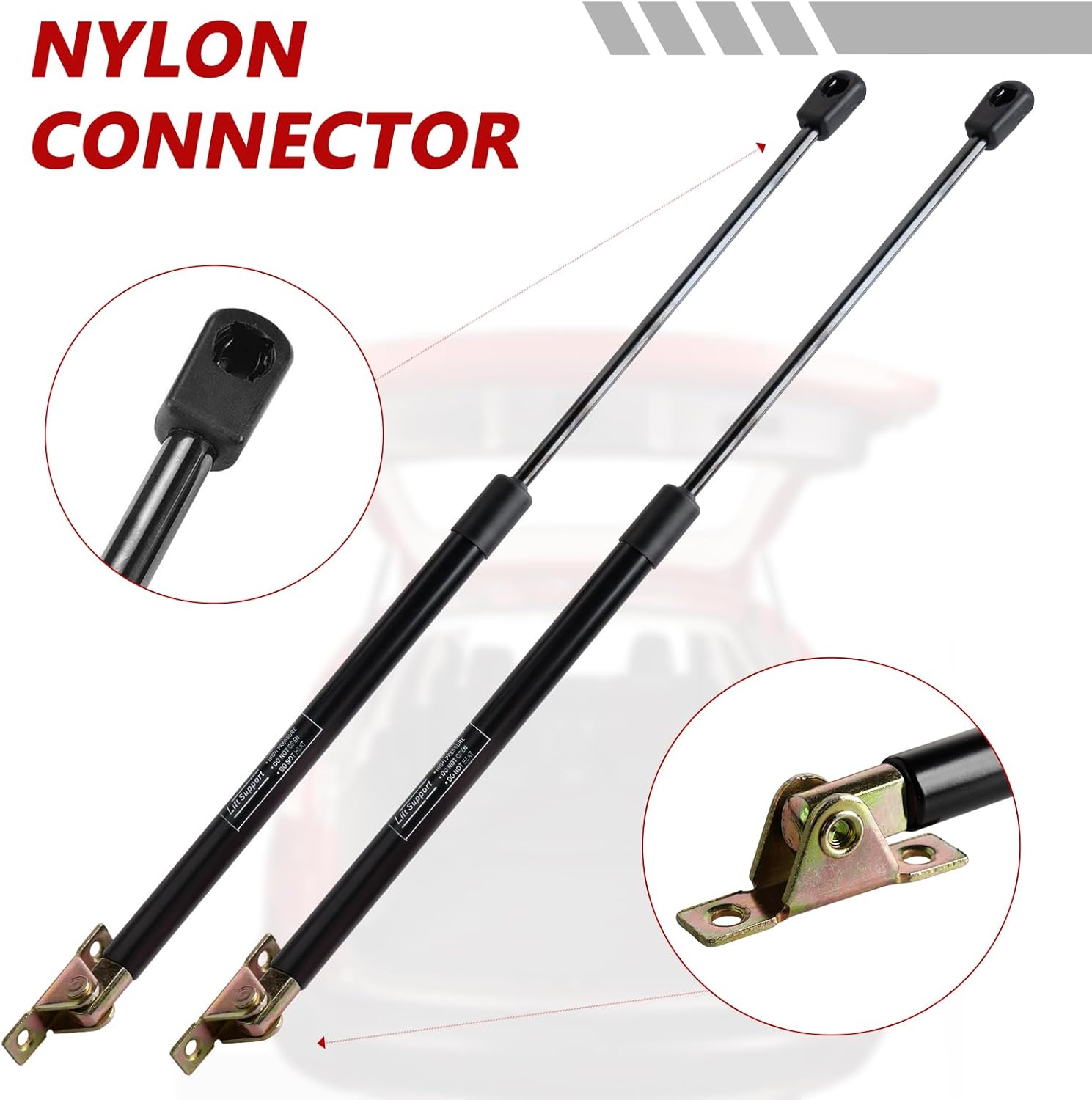 Hood Struts for Jeep Wrangler JK & JKU (2011-2018) | Heavy Duty Gas Spring Lift Support Kit | Prop Rod Replacement