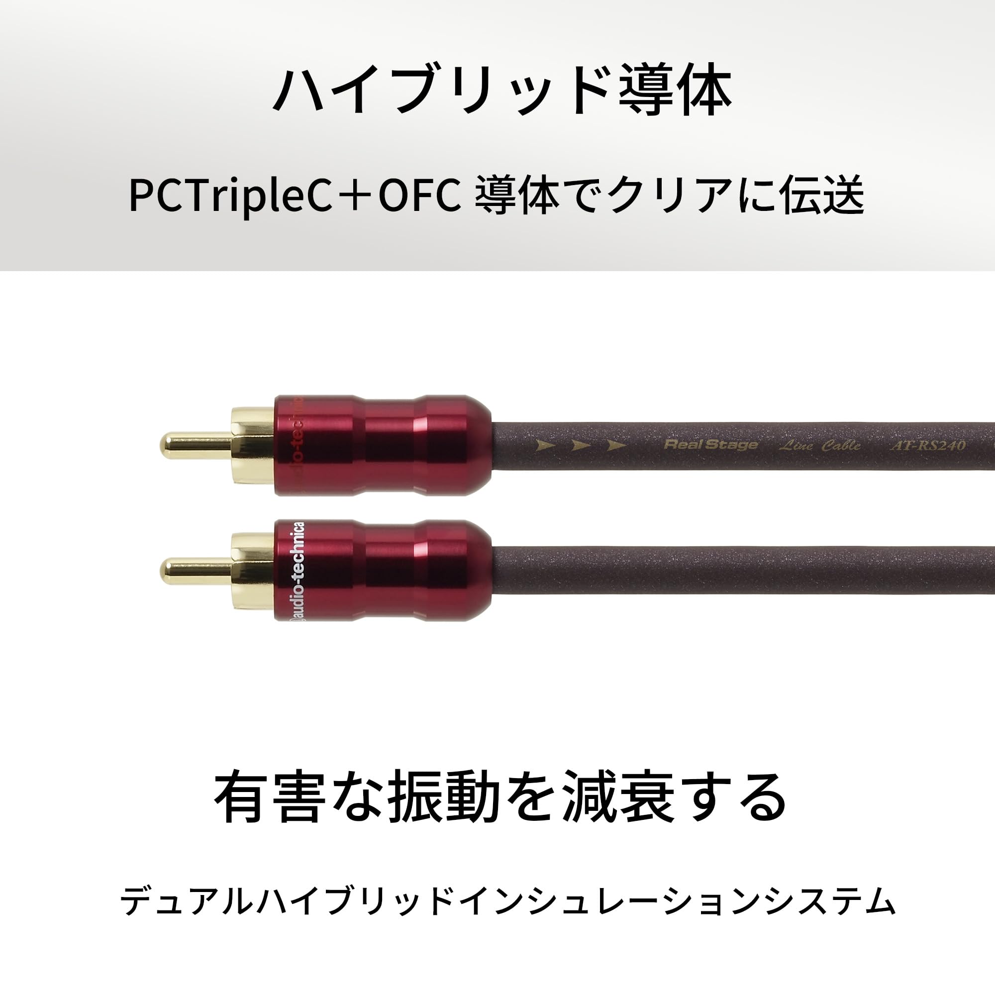 Amazon.co.jp: オーディオテクニカ AT-RS240/5.0 PC-Triple C+OFC