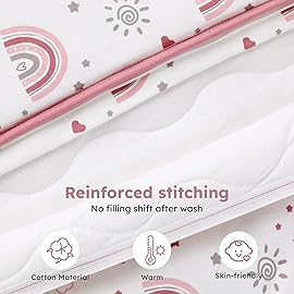 FIEMOL Baby Sleep Sack 0-6 Months, 2.5 TOG Cotton Winter Baby Wearable Blanket with 2-Way Zipper, Warm Soft Sleeping Bag for Newborn Infant Boy Girl, Small Rainbow