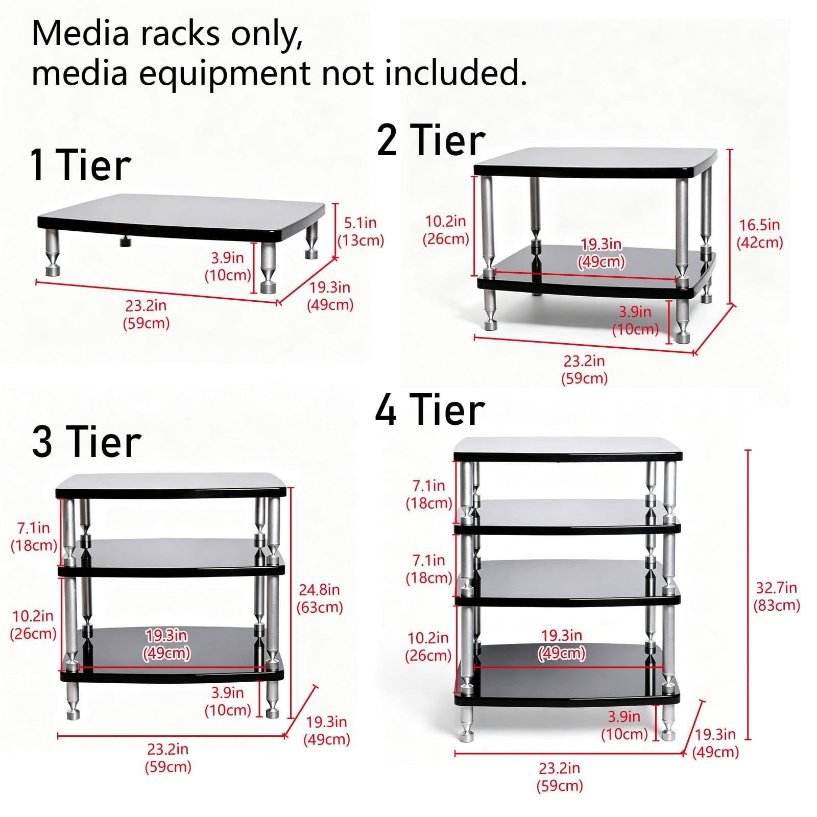 Rack Audio con Struttura Separata Antivibrazione