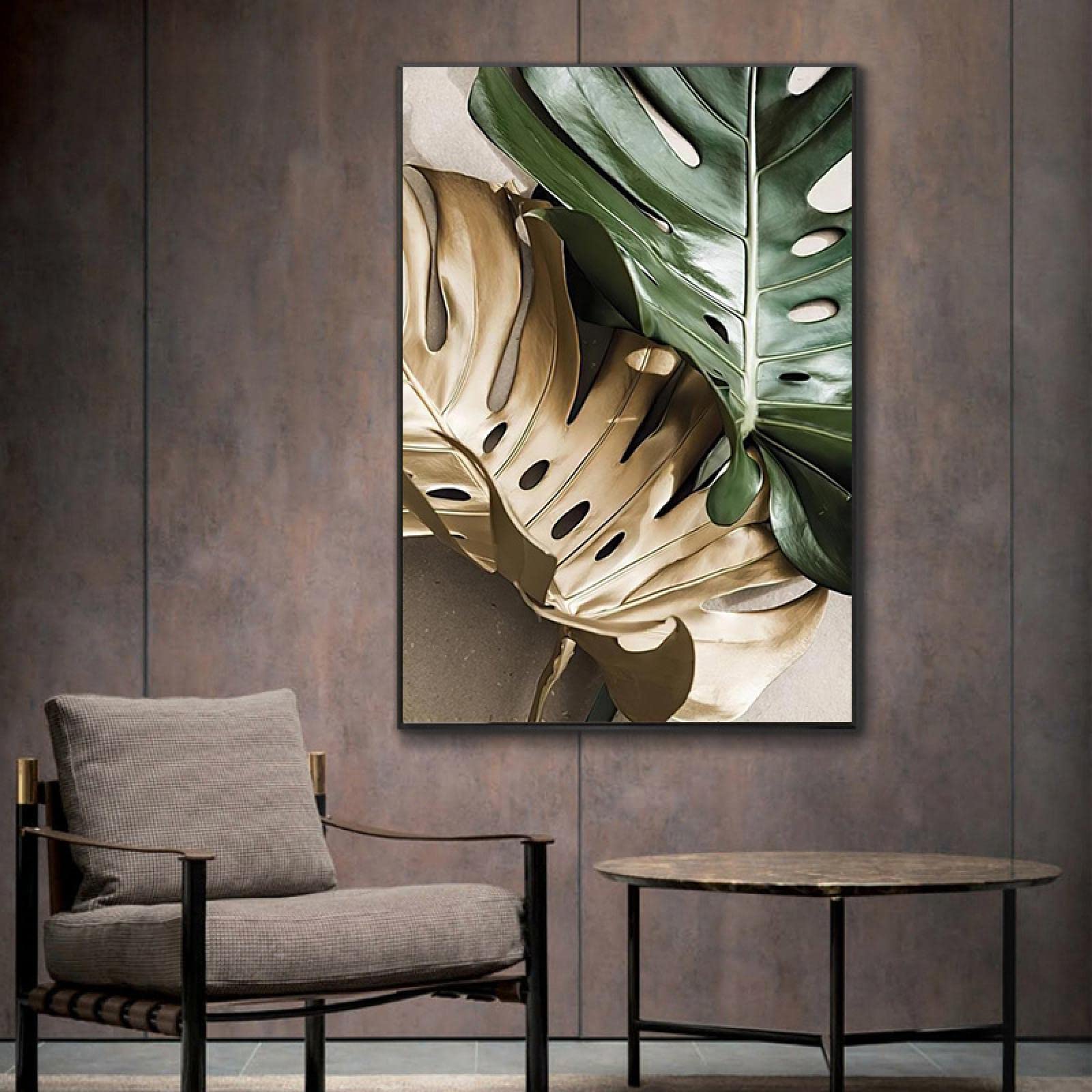 Affiches modernes feuille d'or art abstrait 60x90 cm - 6