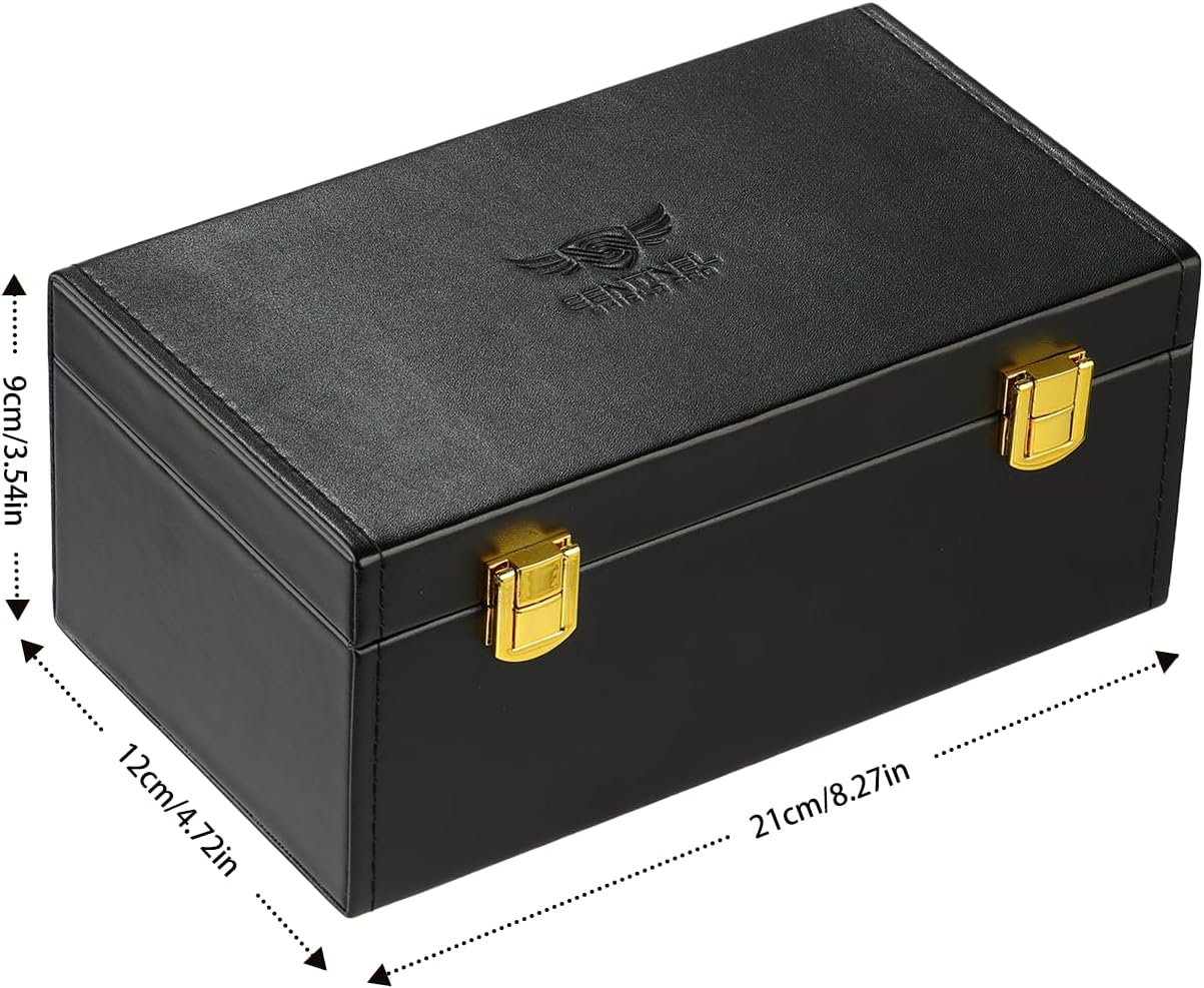 Premium Faraday Box with 2 Faraday Pouches for Car Keys - RFID Signal Blocking Box, Keyless Entry Key Fob Protector, Anti-Theft Signal Blocker for Car Security with PU Leather Design [Large Capacity]