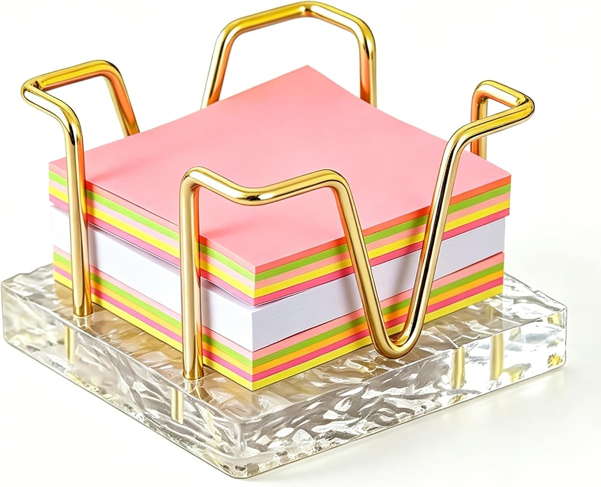 Acrylic and Metal Sticky Note Holder