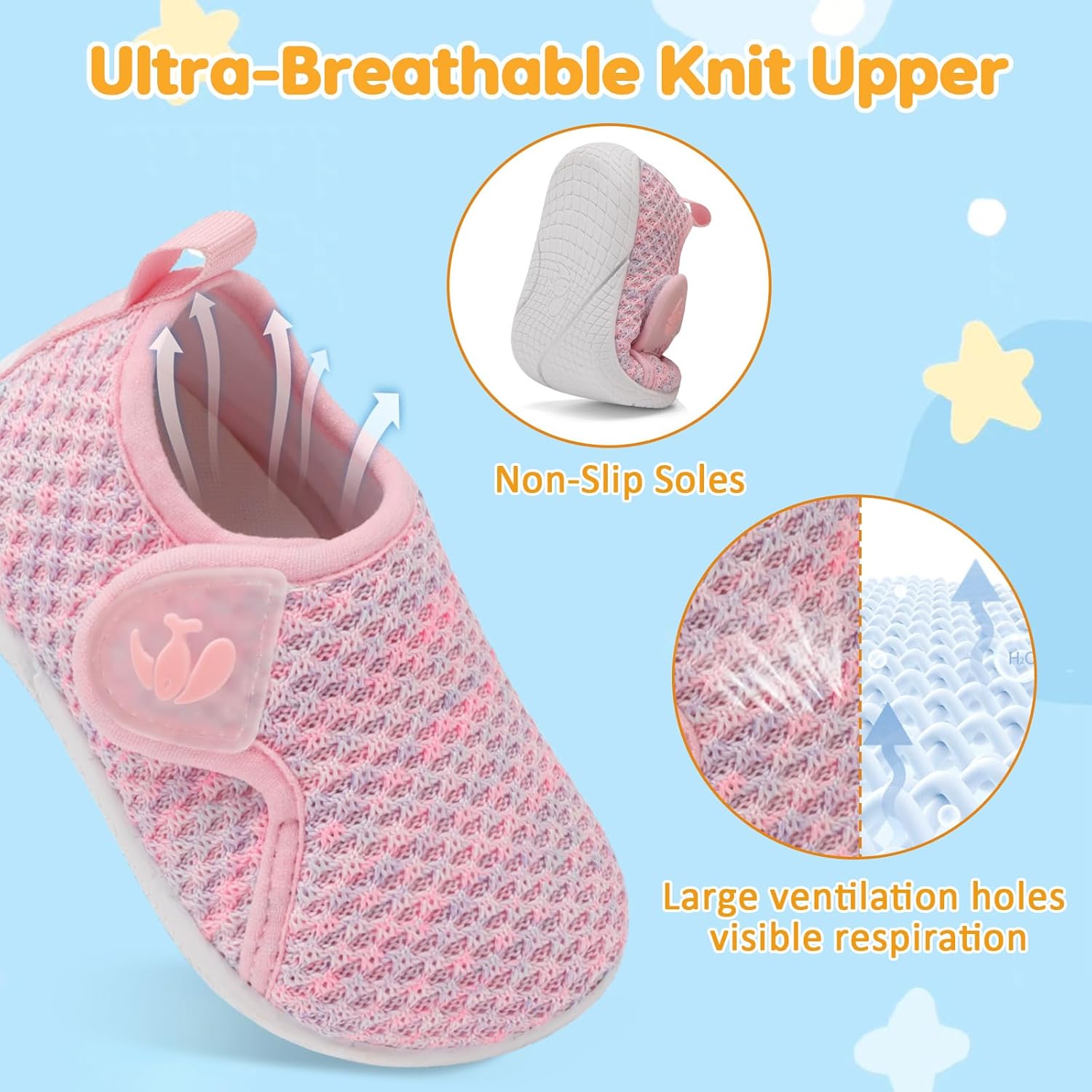 FEETCITY Toddler Walking Shoes Slip On Toddler Shoes Boys Girls Kids Sports Sneakers Casual School Shoes Barefoot Shoes - Image 4