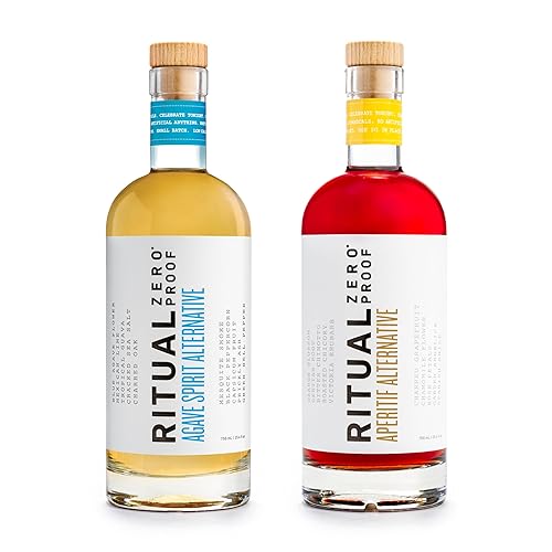RITUAL Zero Proof Agave Spirit & Aperitivo Alternativas | Bebidas espirituosas sin alcohol galardonadas | 25.4 onzas líquidas cada uno | Cero