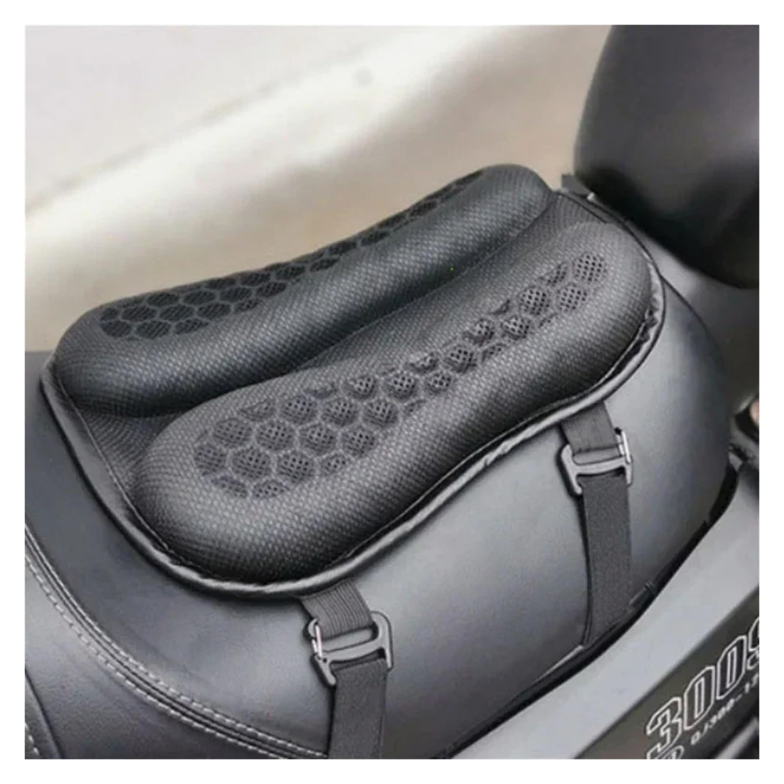 Funda para Asiento Gel Plegable para Motocicleta, Cojín para Asiento, Estructura De Panal 3D, Transpirable para(Large)